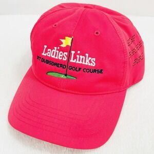 Ladies Links Dubsdread Golf Course Women's Hat Cap Adjustable Strapback Pink